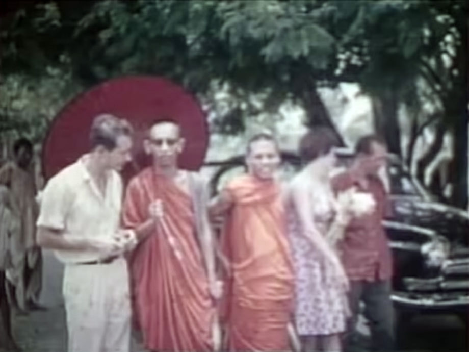 Yuri Bezmenov with Indian monks