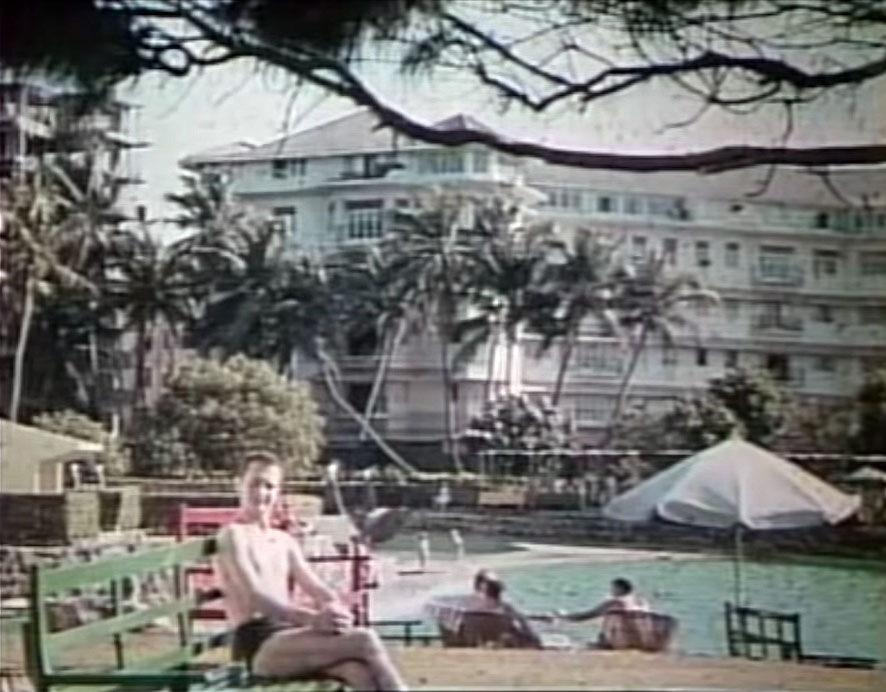 Yuri Bezmenov sittin by the pool